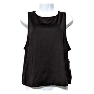 Ophelia Roe Black Tank Top Womens Sleeveless Casual Top, Plus Size 1X Blouse